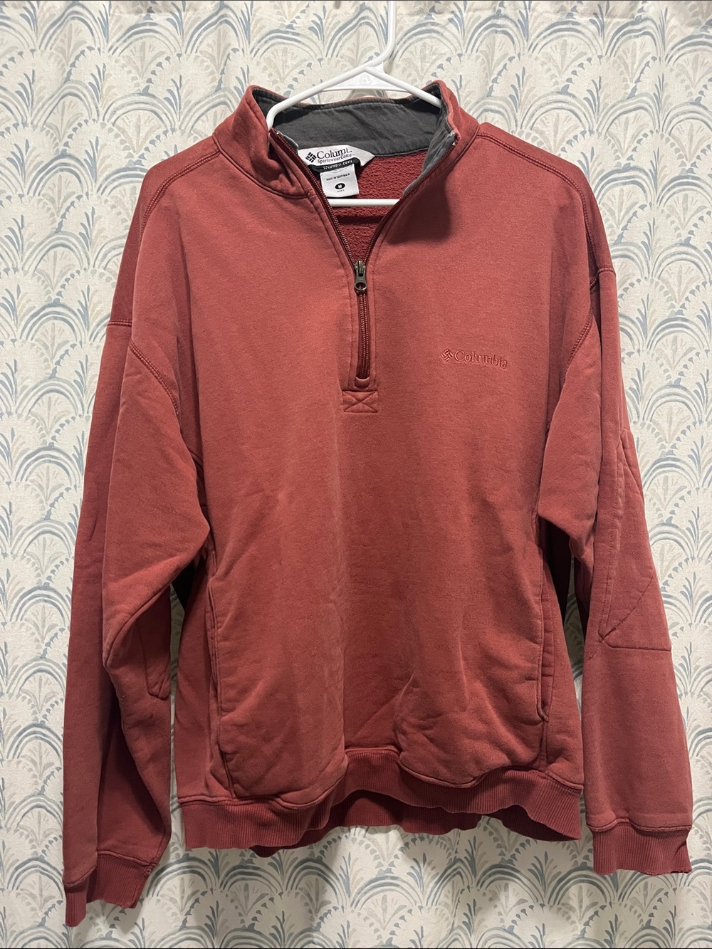 Columbia Men’s Quarter-Zip Pullover - Brick Red